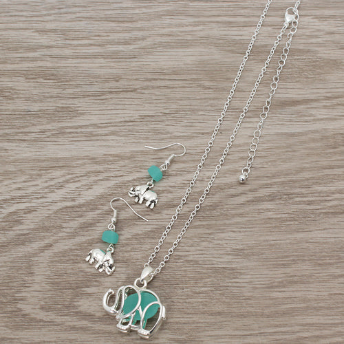 ELEPHANT-2PC-SET NECKLACE SET