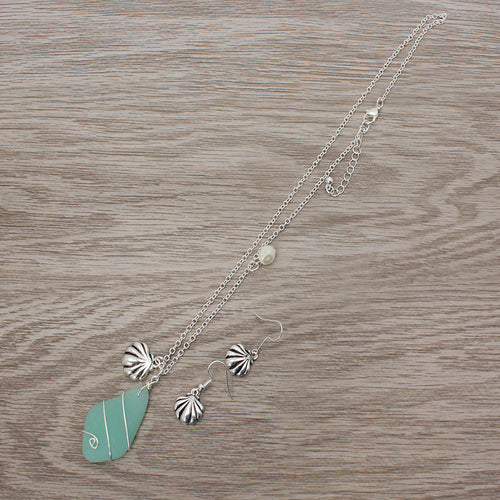 SHELL-2PC-SET NECKLACE SET