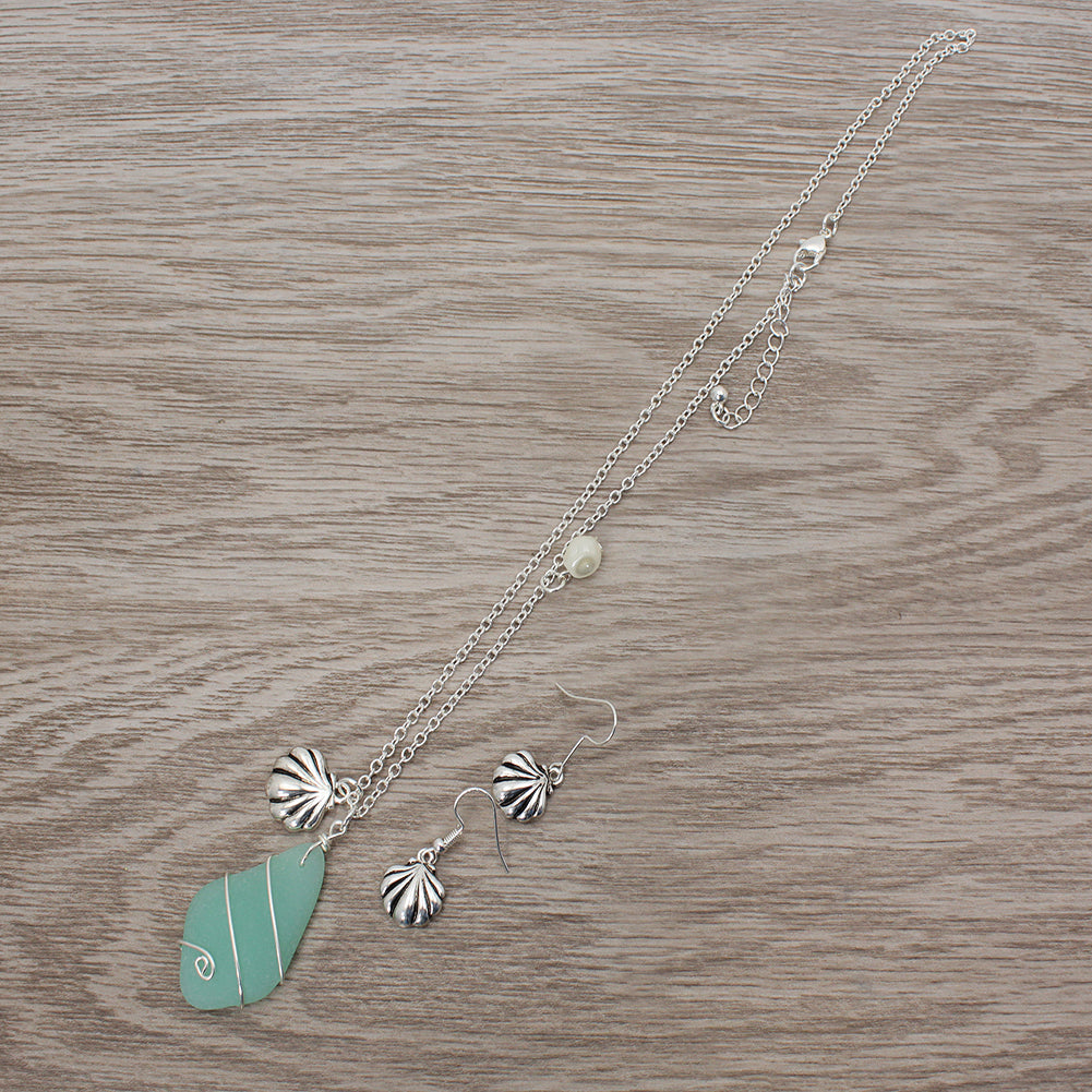 SHELL-2PC-SET NECKLACE SET