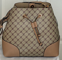 Load image into Gallery viewer, Beige Bucket Drawstring-look 2pc Handbag