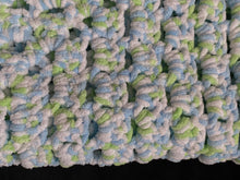 Load image into Gallery viewer, Blue/Green Bulky Crochet Granny Square Baby Blanket