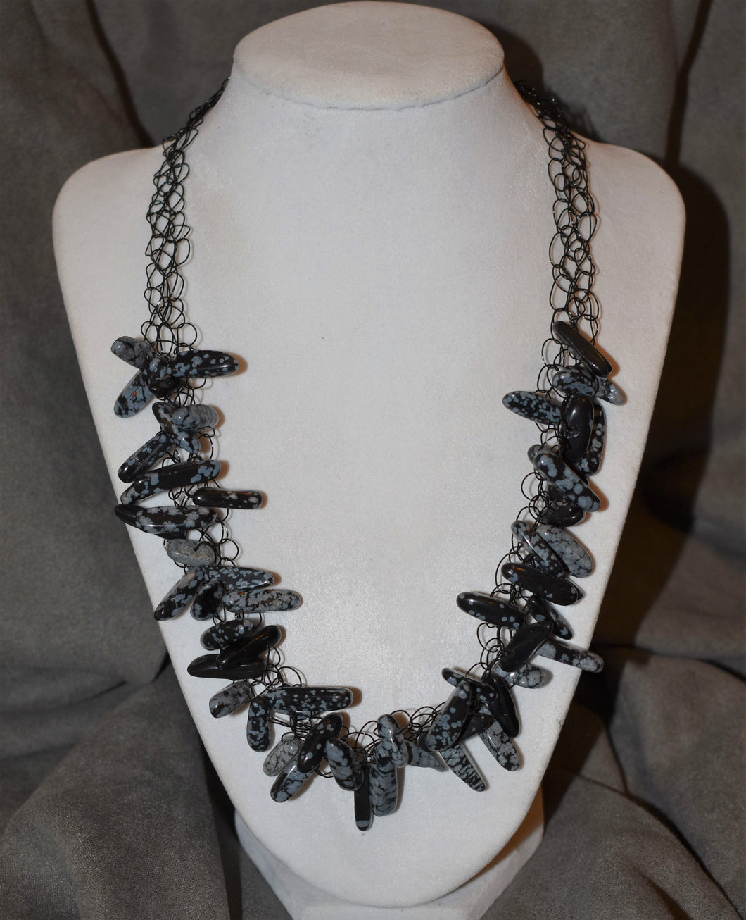 Black Snowflake Obsidian TSD
