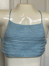 Load image into Gallery viewer, Crop Spagetti Strap Halter Top Crochet Shirts