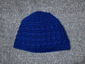 Blue X Crochet Stocking Hat