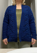 Load image into Gallery viewer, Chevron Crochet Cardigan Sweater