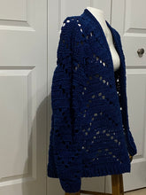 Load image into Gallery viewer, Chevron Crochet Cardigan Sweater