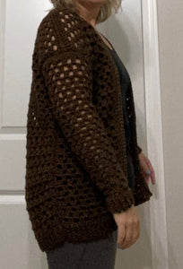 Airy Crochet Spring/Fall Cardigan Sweater
