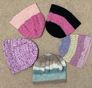 Slouchy Crochet Chemo Caps