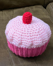 Load image into Gallery viewer, Stuffed Pink Crochet Cupcake