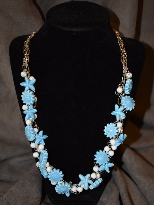 Blue and White Summer Beach TSD