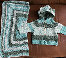 Load image into Gallery viewer, Solid Granny Square Crocheted Baby Blanket