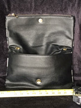 Load image into Gallery viewer, Silver/Black Leopard Clutch W/ Gold chain removeable strap
