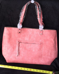 Large Pink Handbag W/ matching change purse