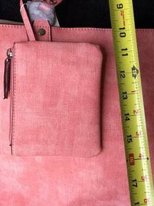 Large Pink Handbag W/ matching change purse