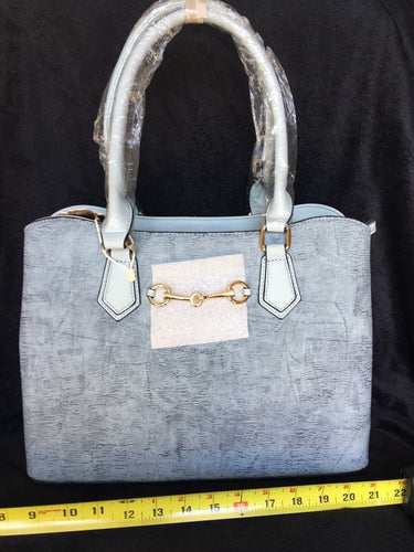 Large Blue Handbag W/ extra 30” + adjustable removeable strap