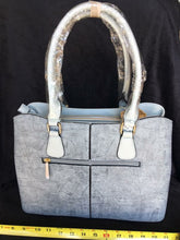 Load image into Gallery viewer, Large Blue Handbag W/ extra 30” + adjustable removeable strap