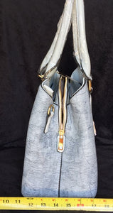 Large Blue Handbag W/ extra 30” + adjustable removeable strap