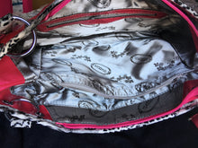 Load image into Gallery viewer, Large Pink Handbag W/ Animal print flower and Bling