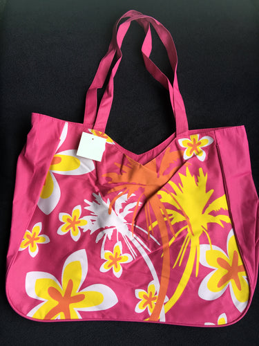 Canvas Beach Bag (Flowered) 2 colors