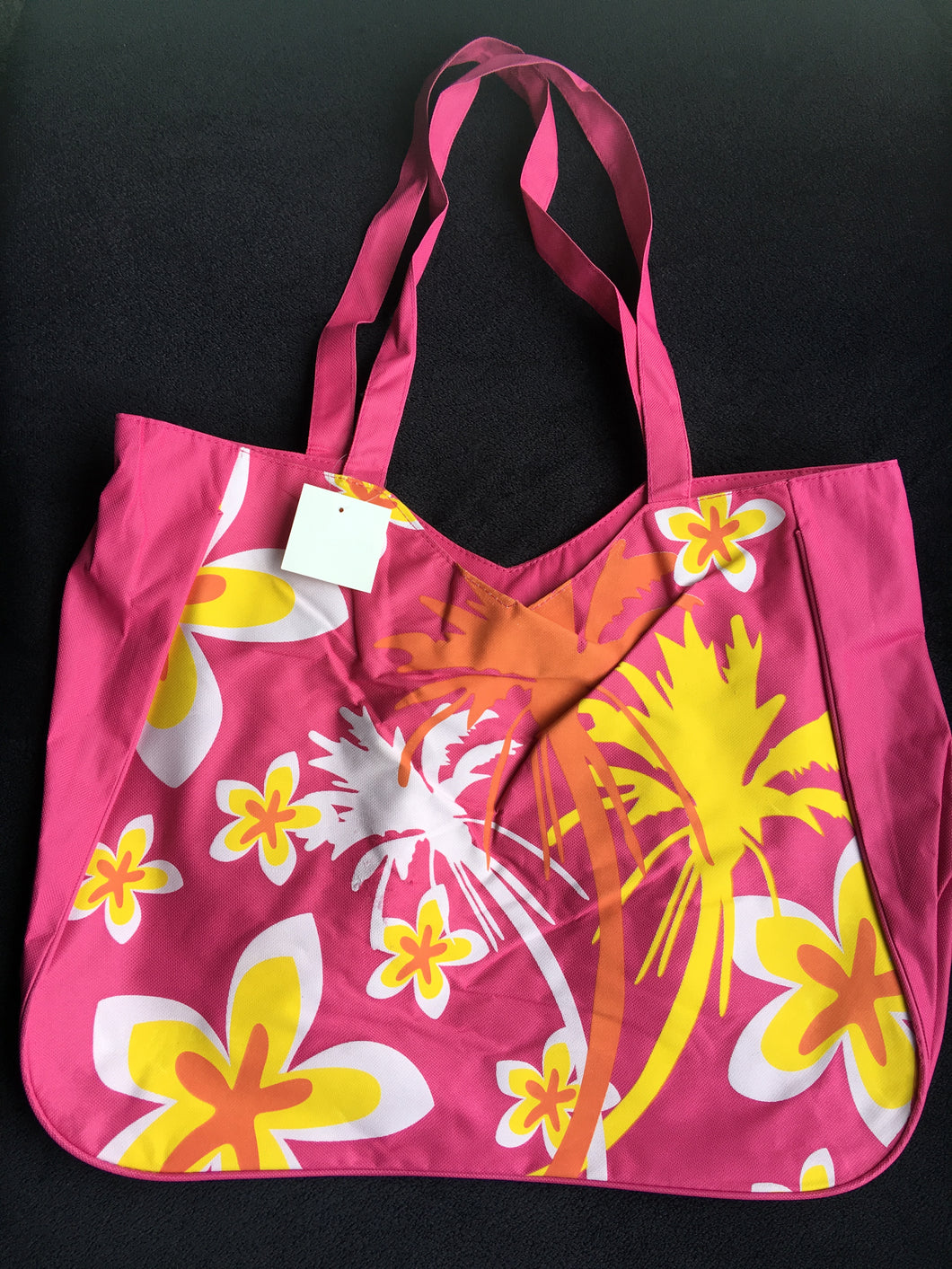Canvas Beach Bag (Flowered) 2 colors