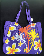Load image into Gallery viewer, Canvas Beach Bag (Flowered) 2 colors