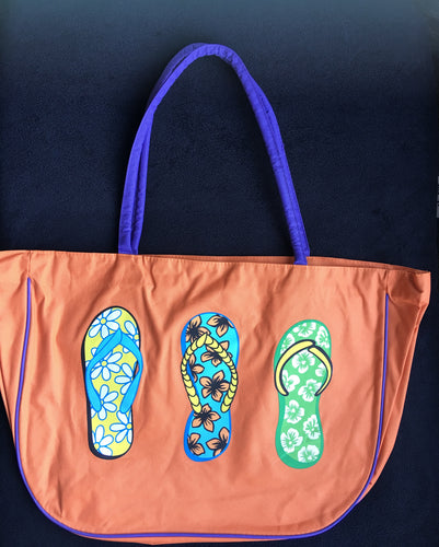 Canvas Beach Bag (Flip Flops)