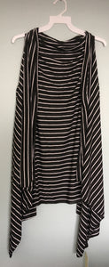 Black & White Striped Cardigan