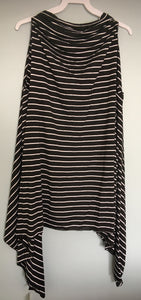 Black & White Striped Cardigan