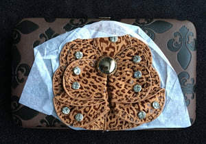 Brown Flower Wallet