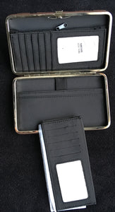 Black Flowered Animal Print Wallet