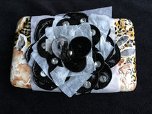 Load image into Gallery viewer, Black Flowered Animal Print Wallet