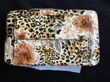 Load image into Gallery viewer, Black Flowered Animal Print Wallet
