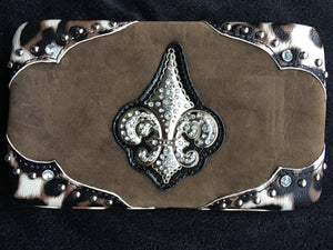 Brown Velvet Bling Wallet