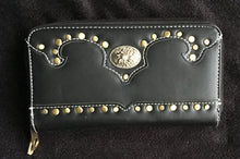 Load image into Gallery viewer, Black Western Rhinestone Wallet