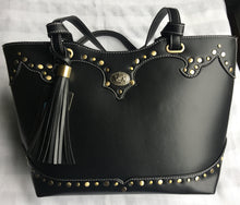Load image into Gallery viewer, Black Western Rhinestone Handbag