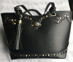 Black Western Rhinestone Handbag