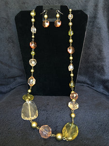 Enchantment Crystal Bead 2pc Necklace Set