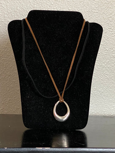 Faux Suede Cord Necklace