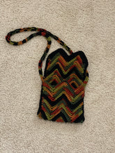Load image into Gallery viewer, Chevron Multi-colored Crossbody Cell Phone Sling