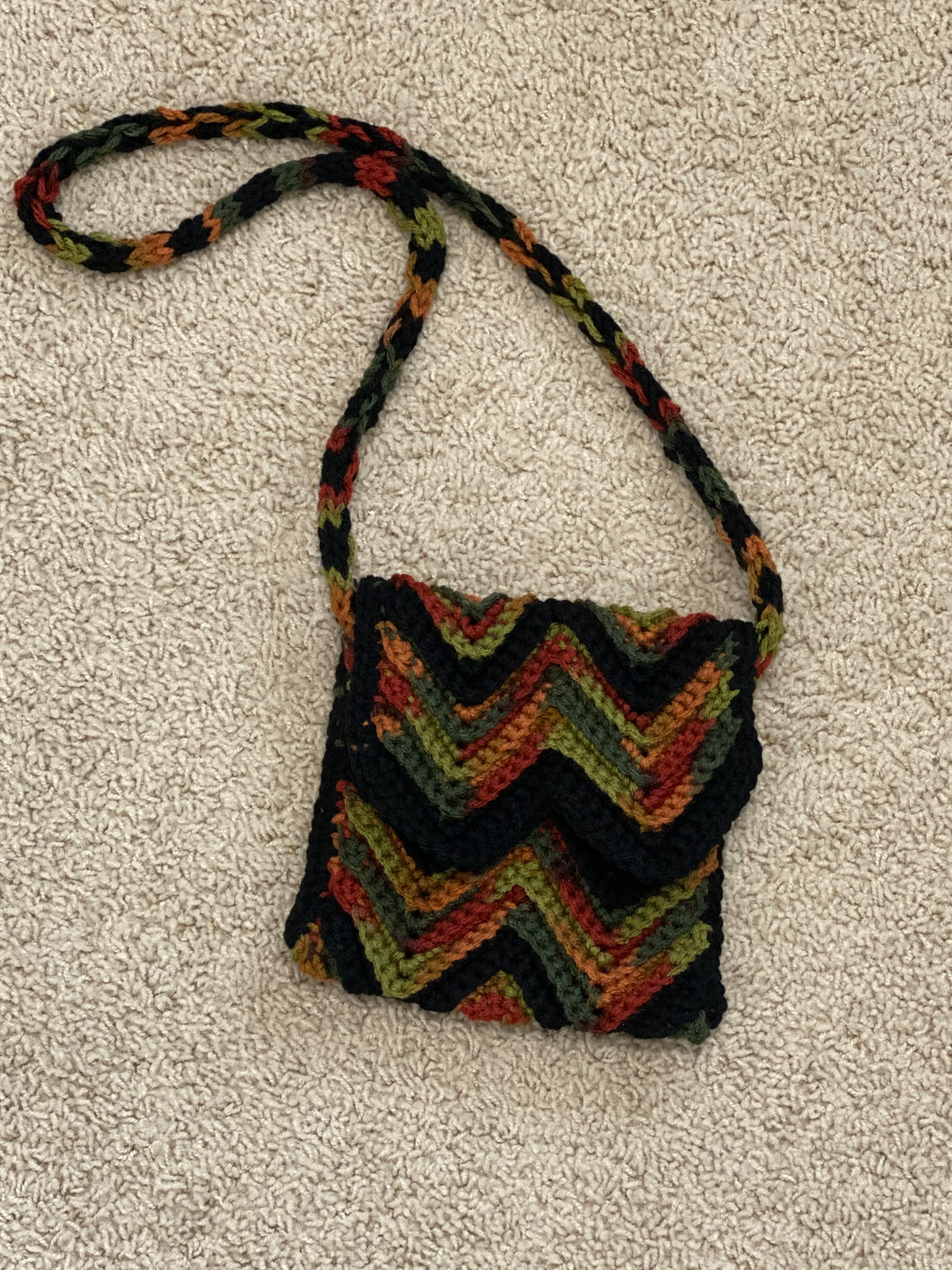Chevron Multi-colored Crossbody Cell Phone Sling