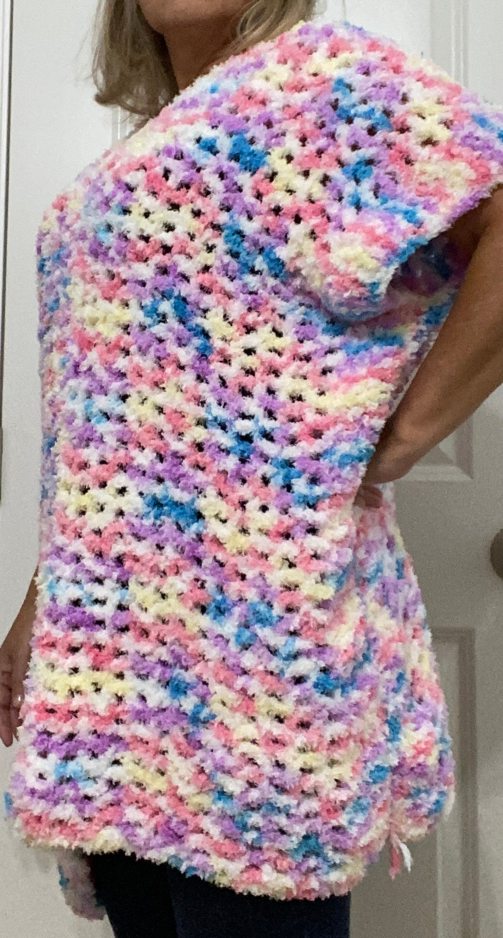 Fluffy Rainbow Colored Soft Sweater