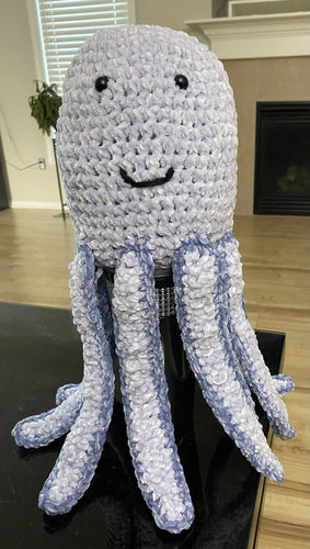 Oliver the Stuffed Crochet Velvet Octopus