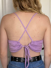 Load image into Gallery viewer, Crop Spagetti Strap Halter Top Crochet Shirts