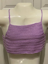 Load image into Gallery viewer, Crop Spagetti Strap Halter Top Crochet Shirts