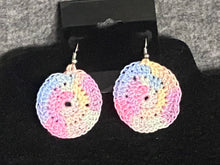 Load image into Gallery viewer, Pastel Rainbow Rounds Silver Plated Fishhook Earrings
