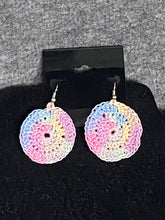 Load image into Gallery viewer, Pastel Rainbow Rounds Silver Plated Fishhook Earrings