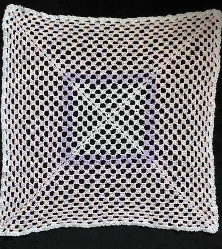 Pink Crochet Granny Square Baby Blanket