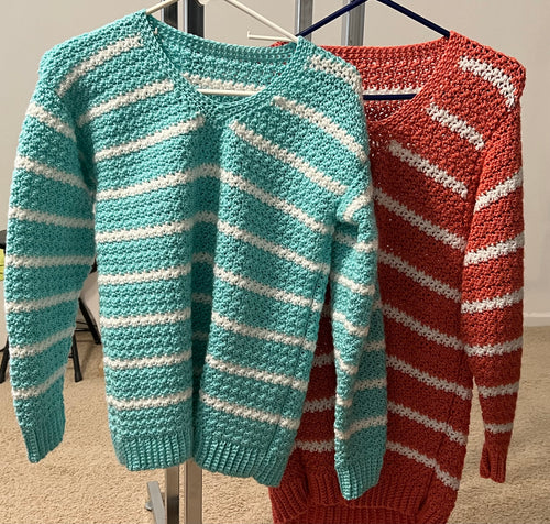 Cochet Pullover V-neck Sweater