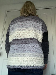 Multi-Colored Simple Long Sleeve Cardigan Sweater
