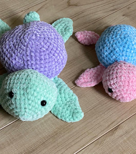 Stuffed Crochet Chenille Turtles